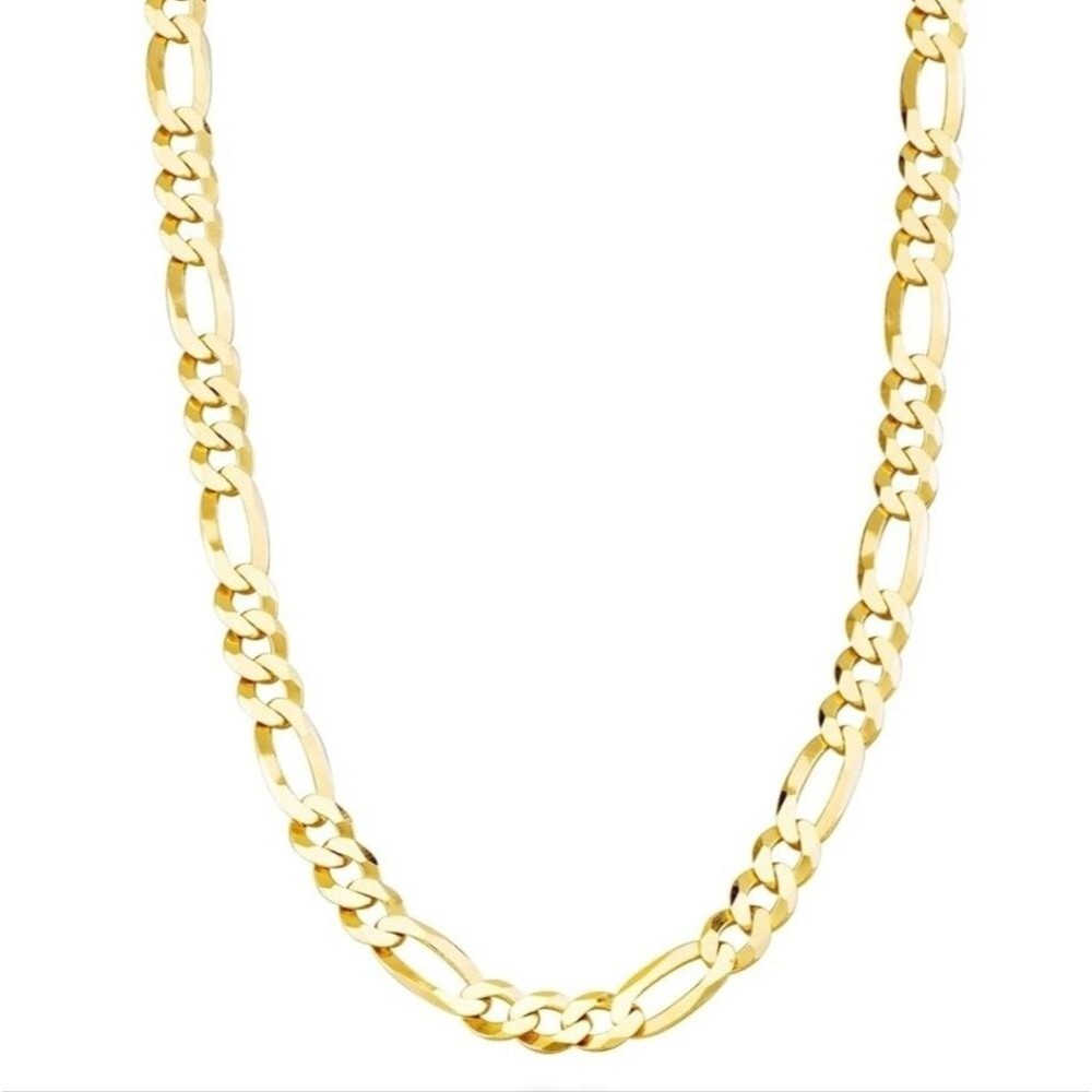 figaro chain necklace 14k gold plated 18" long 3mm